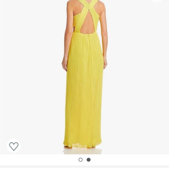 BCBGMaxazaria Column pleated Dress Gown in Yellow, Size 2 - Picture 2 of 7